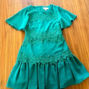 Girls Green Dress with lace